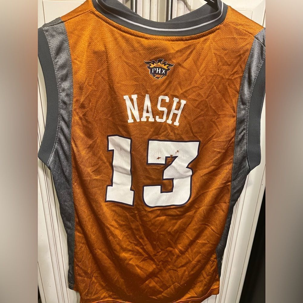 Vintage Adidas Phoenix Suns Steve Nash 13 Orange Swingman Jersey Mens XL EUC